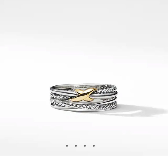 David Yurman Jewelry - David Yurman X Crossover Ring with 18K Gold